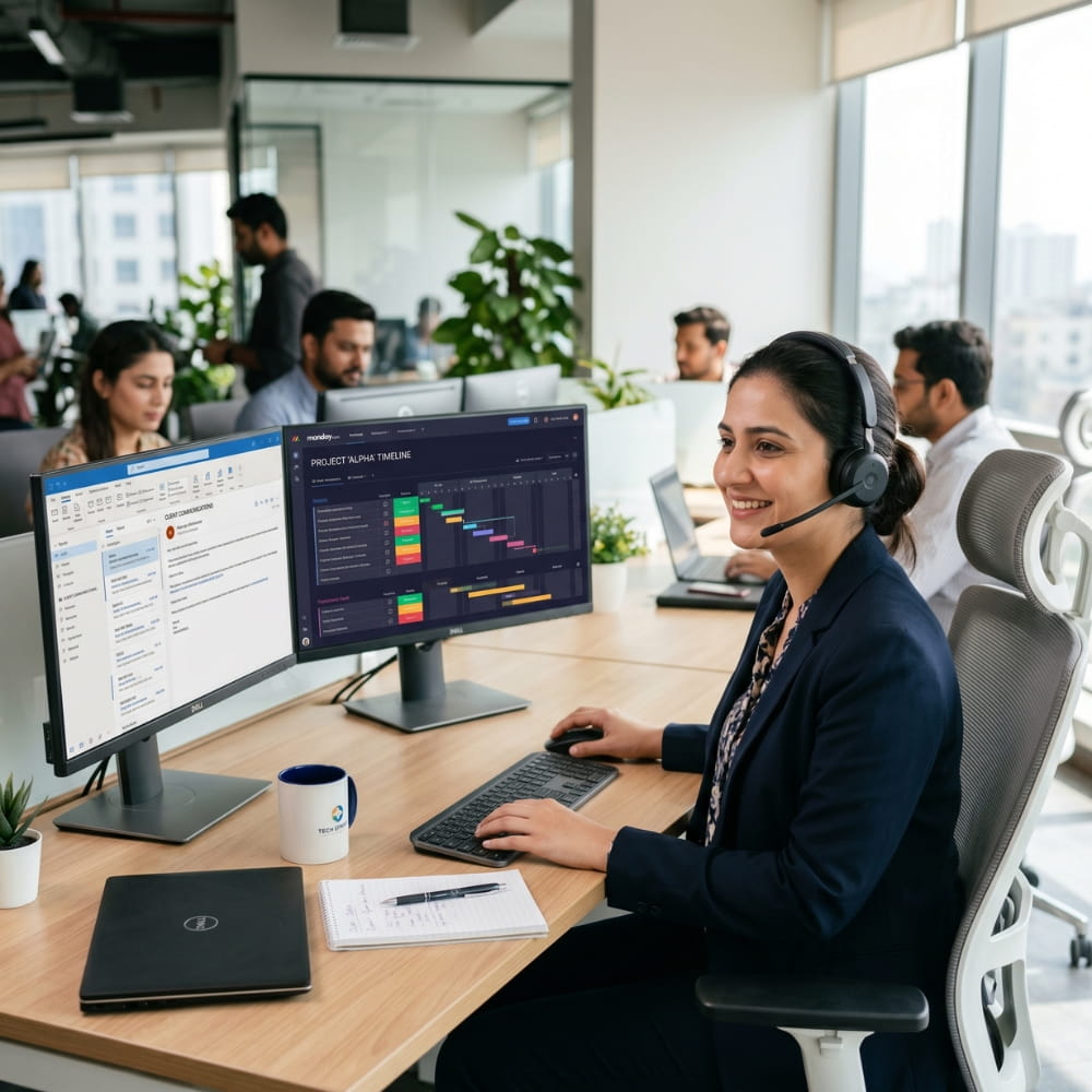 Dedicated project manager utilizing secure internal communication systems